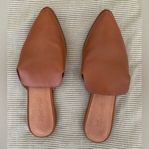 Madewell The Gemma Mule in Leather / 7 MEDIUM / ENGLISH SADDLE